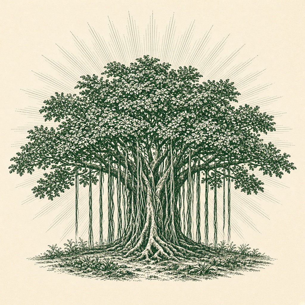 Engraving of a mugumo fig tree